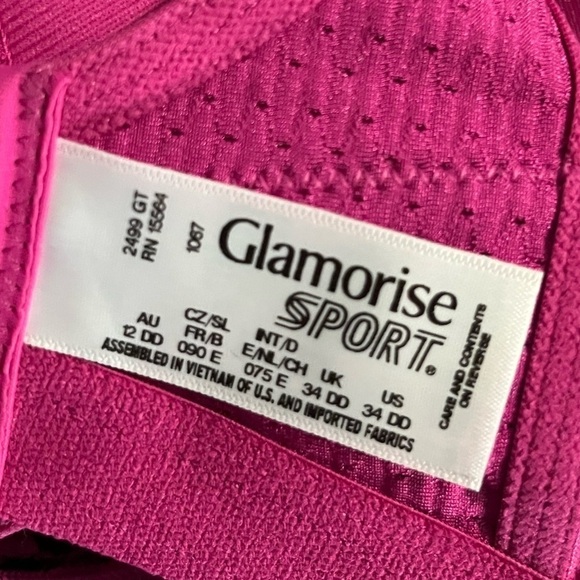 Glamorise Women's Elite Performance Full Figure No Bounce Cami Wirefree Bra - Picture 3 of 5